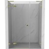 MEXEN/S - Lunar L sprchové dvere krídlové ľavé 130, transparent, zlatá 834SL-130-050-50-00-L