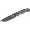 ESEE Knives ESEE-6P-TG Gunsmoke Plain Edge, Black Sheath, Clip Plate