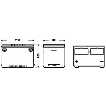 Exide Excell 12V 60Ah 640A EB608