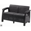 Keter Záhradný nábytok Keter Corfu love seat dvojsedačka grafitová