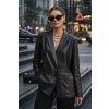 Guess Max Original Leather dámske kožené sako blazer black