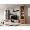 Cama Meble Obývačka SOHO 4 dub sonoma mat/biely lesk 300 cm x 192 cm x 43 cm