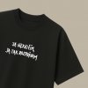 Dotyk Slov Oversized UNISEX tričko (čierna) - Ja nekričím, ja tak rozprávam Veľkosť: L