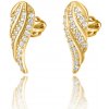 Olivie Strieborné náušnice na skrutku ANJELSKÉ KRÍDLA GOLD 5398 Ag 925; ≤1,8 g.