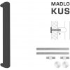 FT - MADLO kód K40 40x20 mm UN ks Rozteč madla: 350 mm, Dĺžka: 370 mm, Rozmer profilu madla: 40x20 mm CIM - čierna matná (FNO)