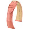 Ružový kožený remienok Hirsch London L 04207025-1 (Aligátorí koža) Hirsch Selection 18 mm (spona 16mm)