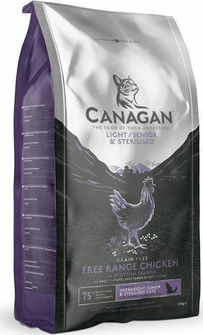 Canagan Cat Light Senior Sterilised pre staršie mačky po kastrácii s nadváhou 375 g