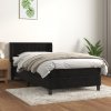 Box spring postel s matrací černá 100x200 cm samet Černý 3131065