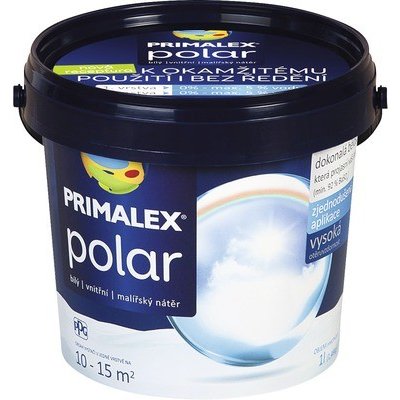 Farba na stenu Primalex Polar biela 1,5 kg