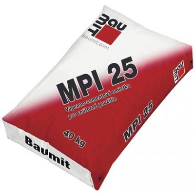 Vápenno-cementová omietka Baumit MPI 25 pre vnútroné použitie 40 kg