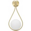 Zlaté nástenné svietidlo Sklenená guľa Glamy A Mauro Ferretti