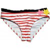 Losan dívčí plavkové kalhotky červený proužek
