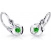 Cutie Jewellery Detské náušnice z bieleho zlata C2224-10-X-2 zelená