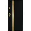 O.K. DOORS Oceľové vchodové dvere TEMIDAS INOX GOLD P55 tmavo antracitové 80 P