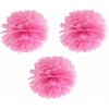 PartyDeco Pompom v tvare kvetu ružový 25 cm