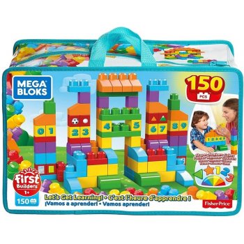 MEGA BLOKS Pořádně velký pytel kostek - Modrý (150)