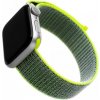 Fixed Nylon Strap Nylonový remienok na princípe suchého zipsu pre Apple Watch 38/40/41 mm, tmavo-limetkový FIXNST-436-LIGR
