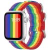 AppleKing nylonový remienok s kovovými prackami pre Apple Watch 42mm / 41mm / 40mm / 38mm - dúhový - možnosť vrátiť tovar ZADARMO do 30tich dní