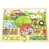 Detské drevené puzzle Viga Farma 48 dielikov