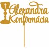 Zápich - Konfirmácia s menom a kalichom - bez paličky - 16cm