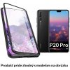 Luxria Double Glass Magnetic - Čierne presklené magnetické púzdro pre Huawei pre Huawei: P20 Pro