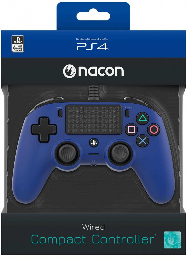 Nacon Wired Compact Controller PS4OFCPADBLUE