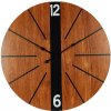 H&S Decoration Nástenné hodiny Wooden, čierna/hnedá