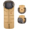 Petite&Mars Zimný fusak Arctic 4v1 + rukavice na kočík Furry Elegant Caramel