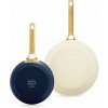 Keramické panvice PADOVA Oxford Blue 20 cm + 26 cm GreenPan
