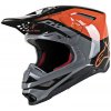 Moto prilba Alpinestars Supertech S-M8 Triple MIPS oranžová/šedá/čierna L (59-60)