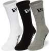 NEW ERA ponožky - Flag Crew Socks 3Pk Whigrablk (WHIGRABLK) veľkosť: 35-38