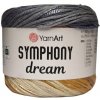 YarnArt Symphony Dream 3107 Sivá, azurová, okrová