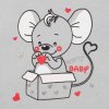 New Baby Dojčenská súpravička Mouse sivá