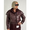 ME GUSTA Koženková bunda Bordeaux MOLY Farba: Vínová, Veľkosť: UNI S-XL