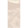 Papierové vrecko na príbor prírodné s krémovým obrúskom 190x85mm, 100ks