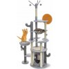 Škrabadlo pre mačky, 7 úrovní, 179 cm, domček, pelech, sivé Royal&Petsky