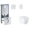 Grohe Rapid SLX - Set predstenovej inštalácie, klozetu, dosky SoftClose a tlačidla Skate Cosmopolitan, alpská biela SANI11BB3109