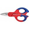 Knipex KNIPEX 9505155 SB Elektrikárske nožnice s multi-komponentnými rukoväťami, vystužený laminát 155 mm