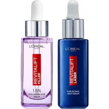 L'Oréal Paris Revitalift Laser Pure Retinol Night Serum sada pleťové sérum 30 ml + pleťové sérum 30 ml