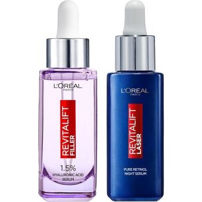 L'Oréal Paris Revitalift Laser Pure Retinol Night Serum sada pleťové sérum 30 ml + pleťové sérum 30 ml pre ženy