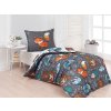 Matějovský Obliečka Kvalitná luxusná posteľná bielizeň - Foxie Cotton deluxe digital cover 70/90 70x90 modrá, sivá, oranžová