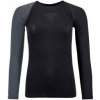 Ortovox 120 COMPETITION LIGHT LONG SLEEVE W black raven XL; Černá triko
