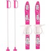 Detské lyže s viazaním a palicami Baby Mix 70 cm ružové