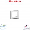 OKNA-HNED.SK Plastové okno | 40x40 cm (400x400 mm) | biele | fixné (neotvárateľné)