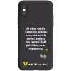 Picasee silikónový čierny obal pre Apple iPhone X/XS - Kazma - SVĚT PATŘÍ TĚM, CO SE NEPOSEROU