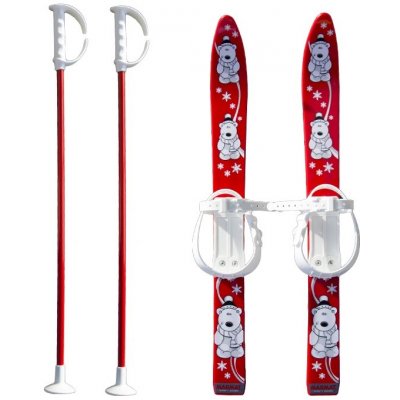MASTER Baby Ski 70 cm - detské plastové lyže - červené