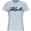 Karl Lagerfeld Tričká s krátkym rukávom BOUCLE KARL SIGNATURE T SHIRT Modrá