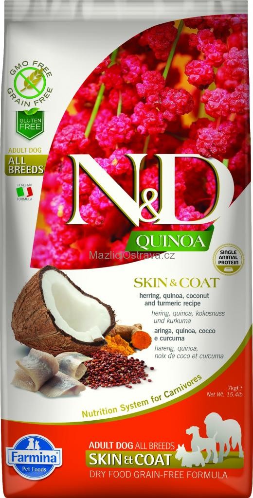 N & D GF Quinoa Dog Skin & Coat Herring & Coconut 0,8 kg