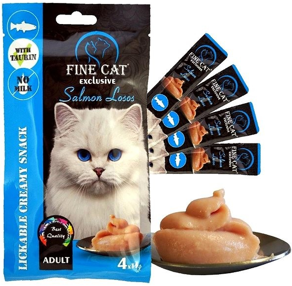 Fine Cat Exclusive krémová desiata pre mačky losos 4 x 15 g