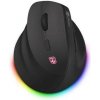 CONNECT IT FOR HEALTH ergo. vertikálna myš pre ľavákov, 2400dpi, 6 tl., bezdrôtová, USB, RGB podsv., vstav. bat., čierna (CMO-2620-LH)